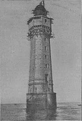 Photo du phare de la Jument datant de 1912.